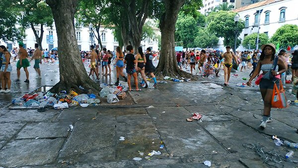 Rio Carnival 2019 trash and filth